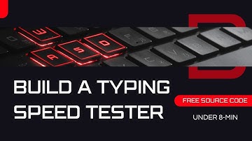 🚀 Build a Typing Speed Calculator Using HTML, CSS & JavaScript | Full Tutorial (Under 8 Minutes)