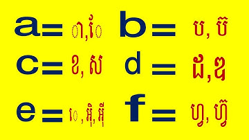 Learn English letter sounds with Khmer letter sounds