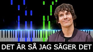 Video thumbnail of "Det är så jag säger det - Håkan Hellström | Piano Tutorial"