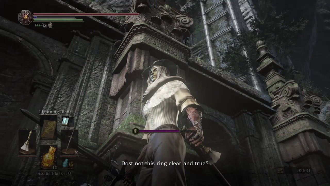 Dark Souls 3 The Ringed City Second Locust Preacher Npc Dialogue Youtube