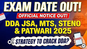 DDA 2025 Exam Date Out - Official Notice