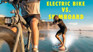 Skimboard Towing behind POWERFUL E-Bike? Will It Work?