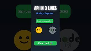 Quick API in 10 Seconds #shorts #express #javascript