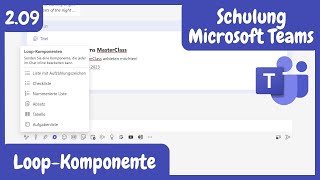 2.09 Loop-Komponenten In Teams Microsoft Teams Mastercl