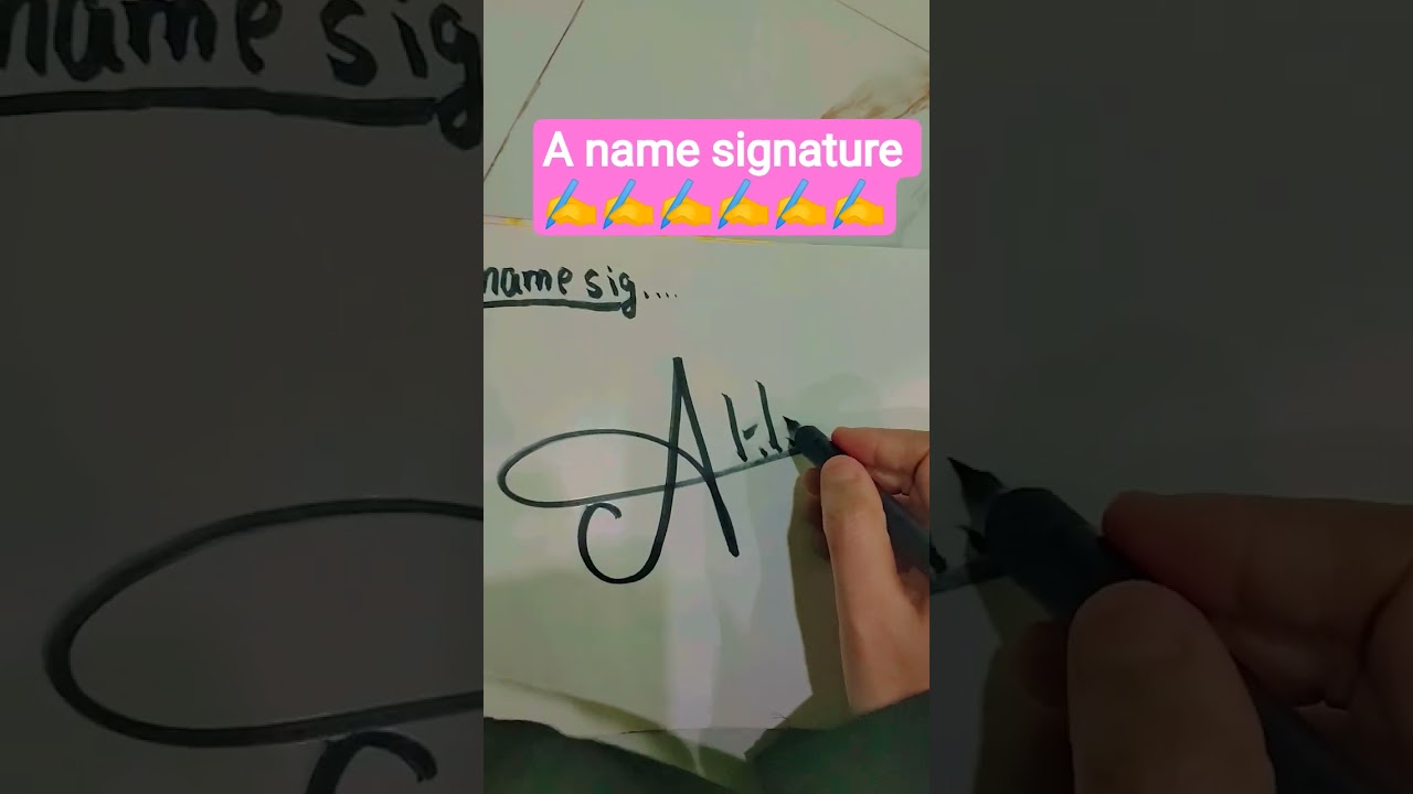 signature ideas for letter A 😱😱