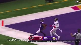 Justin Jefferson 49 yard touchdown catch! Vikings vs Falcons