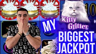 My BIGGEST JACKPOT Ever On Kitty Glitter Slot On $90 MAX BET !
