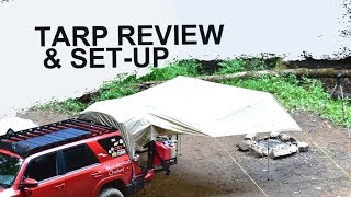 Tarp for Overlanding/ Car Camping, Review & SetUp, Roadhouse Tarp from Slumberjack