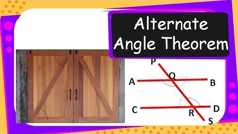 Maths – Parallel Line, Traversal and Alternate Angle Theorem – English