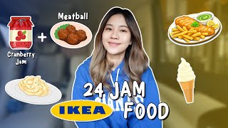 24 HOURS EATING AT IKEA!
