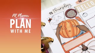 PLAN WITH ME | Piper Paper Company PUMPKIN PATCH Kit | DIY PR & Social Media Planner Weekly Setup