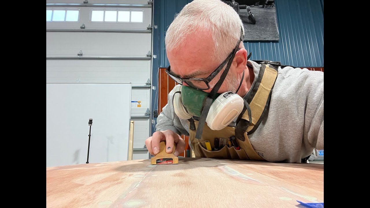 How to Restore an Old Fiberglass Boat Episode 2 Fairing the Plywood