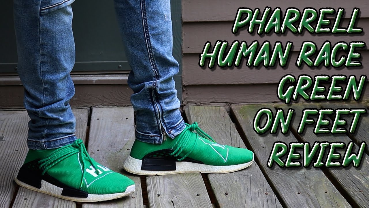 Picasso veneno sin cable Pharrell x NMD Human Race Green On Feet Review - YouTube