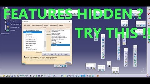 CHANGING CATIA V5 SETTINGS - PART 1 (SHOWING HIDDEN FEATURES)