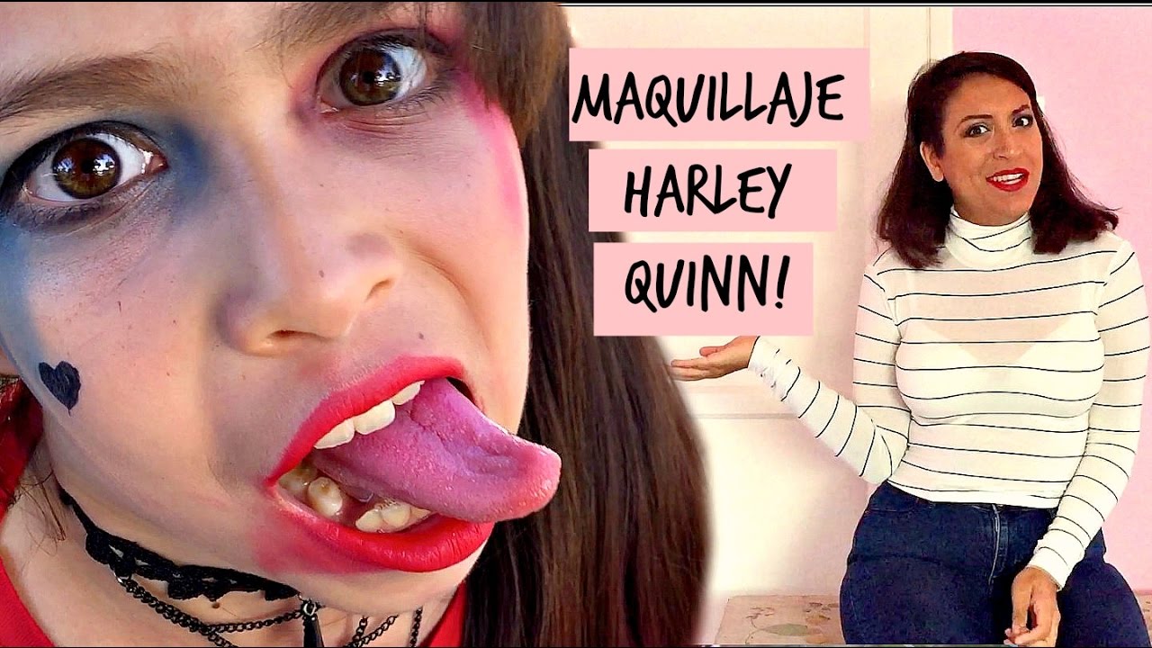 MAQUILLAJE PARA NIÑA Harley Quinn! YouTube