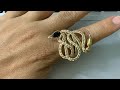 Anillo en forma de serpiente de alambre #tramado #anillofacil