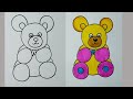 How to draw a teddy bear step by step  easy teddy bear drawing