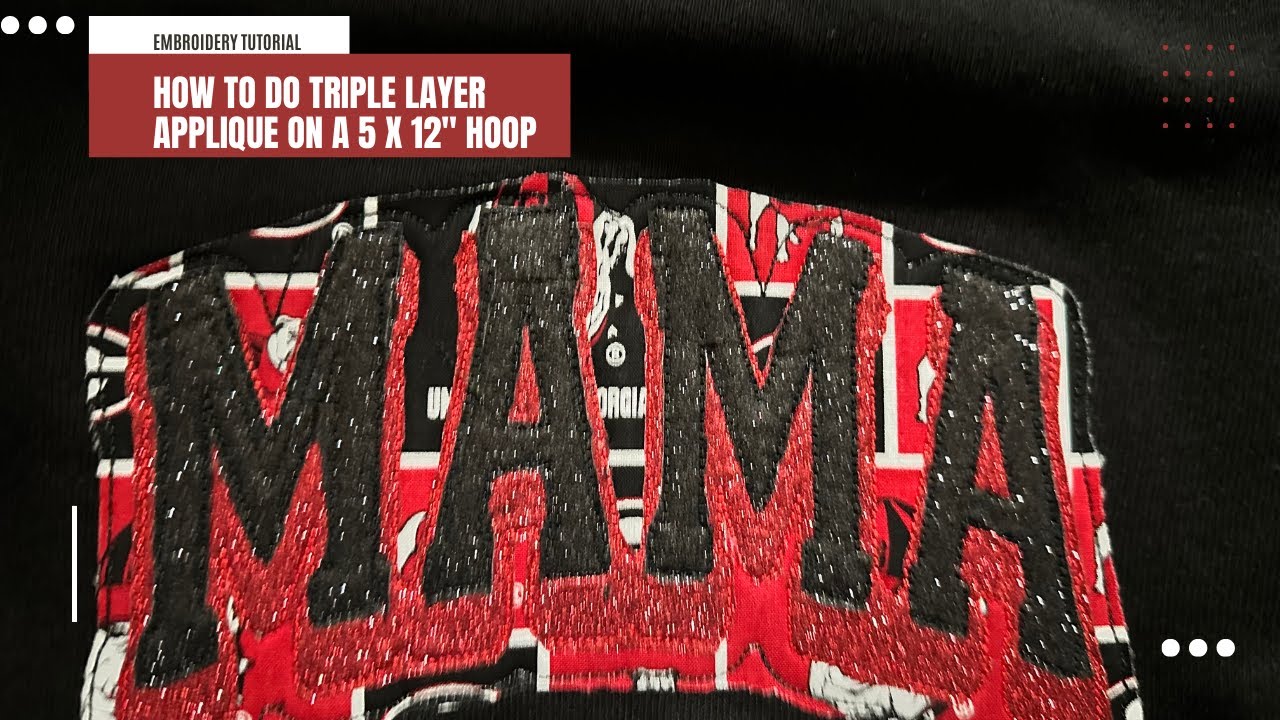 Repositional Embroidery Embroidery with April D!! Triple Layer Appliqué using 5