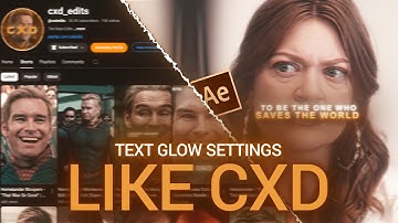 smooth text glow settings like CXD - after effects tutorial