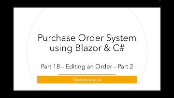 Saving an edited order - Blazor Purchase Orders - Part 18