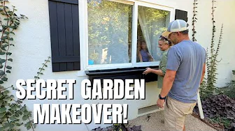 Secret Garden Makeover! Installing Window Trim, Shutters & Window Boxes!