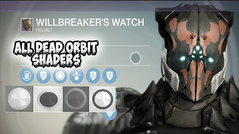 Destiny - All Dead Orbit Shaders on the Titan