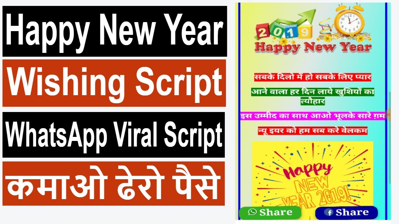 Happy New Year Wishing Script, Festival Wishing Website [Event Blogging] TechOn24 