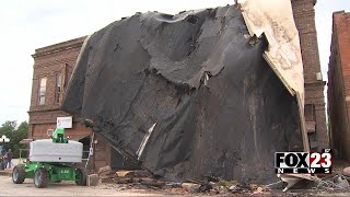 Video: Historic Main Street Junction in McAlester damaged in Saturday's storms
