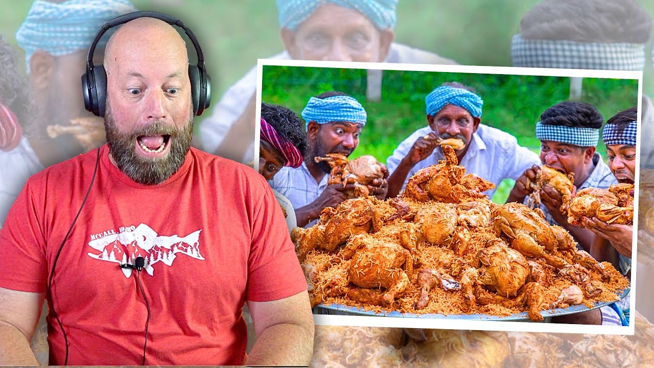 Full Chicken Biryani by Village Cooking Channel REACTION