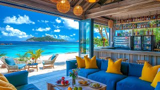 Tropical Bliss Embrace Serenity Morning - Beachside Bar Ambiance And Bossa Nova Music & Ocean Sound