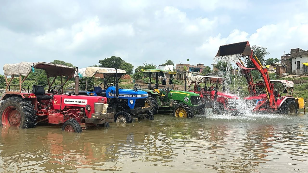 Washing My All Tractors With Fun Mahindra Arjun NOVO 605 | Sonalika | Mahindra 575 John Deere