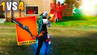 USEI A ARMA MAIS PODEROSA E FIZ JOGADAS ABSURDAS SOLO VS SQUAD!! FREE FIRE MOBILE