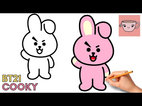 How To Draw BT21 Cooky | BTS Jungkook | Cute Kawaii | Easy Step By Step Drawing Tutorial