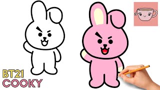 How To Draw BT21 Cooky | BTS Jungkook | Cute Kawaii | Easy Step By Step Drawing Tutorial screenshot 2