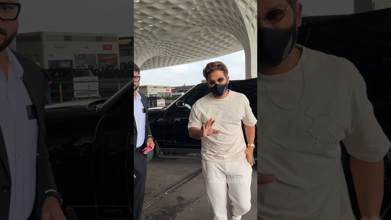 SWAG లుక్ తో ముంబై ఎయిర్ పోర్ట్ లో కనిపించిన ఐకాన్ స్టార్ అల్లు అర్జున్ 😎🤍 | #AlluArjun | #Raaka