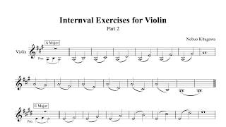 Interval Exercises for Violin–Part 2 (old version)　バイオリンの為の音程練習曲–Part 2（旧版）