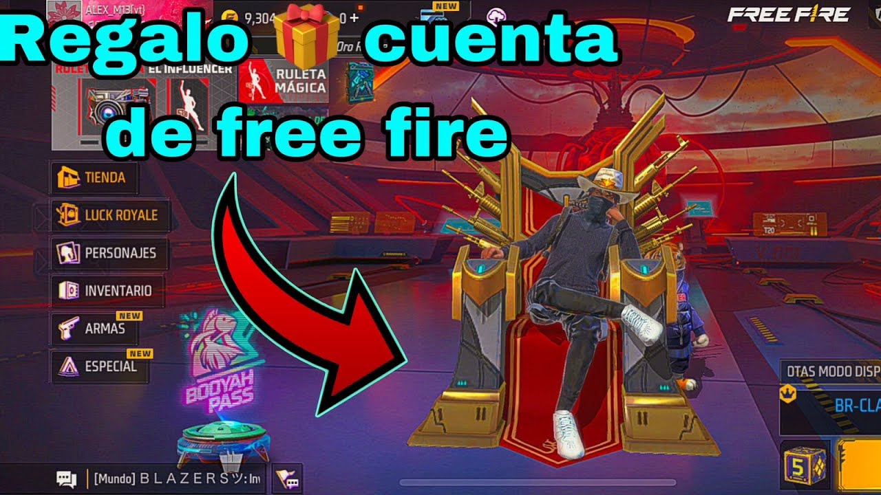 REGALO CUENTA DE FREE FIRE - YouTube