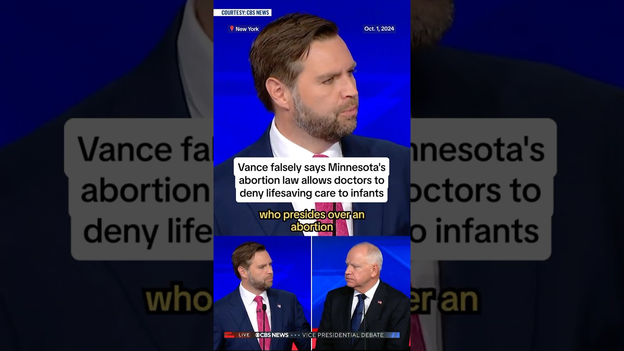 Vance falsely says Minnesota’s abortion law allows doctors to deny lifesaving care to infants Vance falsely says Minnesota’s abortion law allows doctors to deny lifesaving care to infants