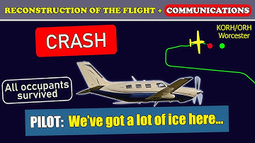 CRASH in icing conditions | N221ST Piper Malibu Mirage PA-46 | Worcester Regional Airport
