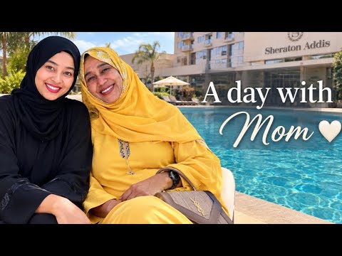 A Day With Mom 🤍 | Sheraton Addis Pool Day & Mother-Daughter Vlog