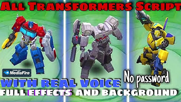 All New Transformers Script With real Voice and Effect Optimus prime|Bumblebee|Megatron No Password