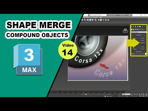 ShapeMerge in 3ds Max || Compound Objects in 3ds Max || 3ds max tutorials in Urdu/ Hindi