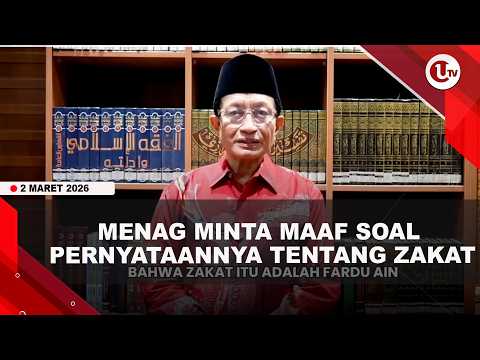 MENAG NASARUDDIN UMAR MINTA MAAF, TEGASKAN ZAKAT WAJIB DITUNAIKAN | U-NEWS