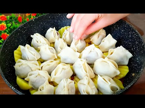 Вкуснейший Обед или  Ужин на Сковороде! Манты на Сковороде.