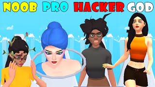 NOOB vs PRO vs HACKER vs GOD - Makeover Race screenshot 4