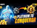 Day 1 platinum to solo conqueror challenge in bgmi royal pass giveaway