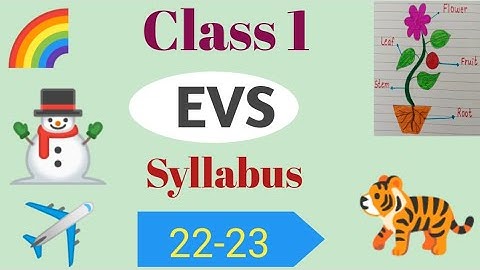 Class 1 EVS Syllabus|Class 1 Syllabus 2022-2023|EVS Syllabus For Class 1