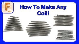 How To Make Any Tapered Coil in Fusion 360 | Complete Step by Step #Fusion360