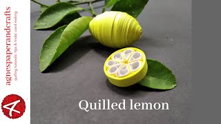 How to make a quilled lemon