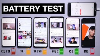 Honor 9X / 9X Pro vs ROG Phone 2 vs Redmi K20 / K20 Pro vs Mi 9 BATTERY DRAIN TEST!